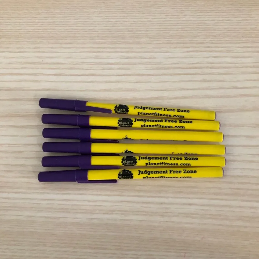 Planet Fitness Purple Pens 6 PCS. Set